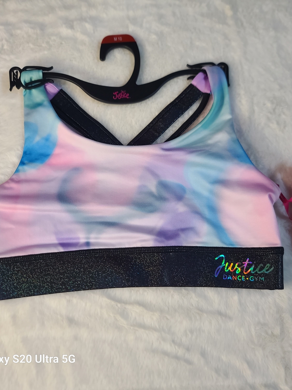 Justice Dance & Gym Pastel Tie-Dye Sports Bra